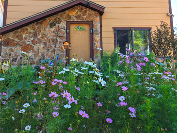 Home with flowers