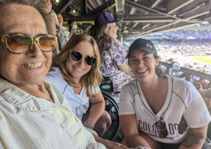 Group at Baseball Game