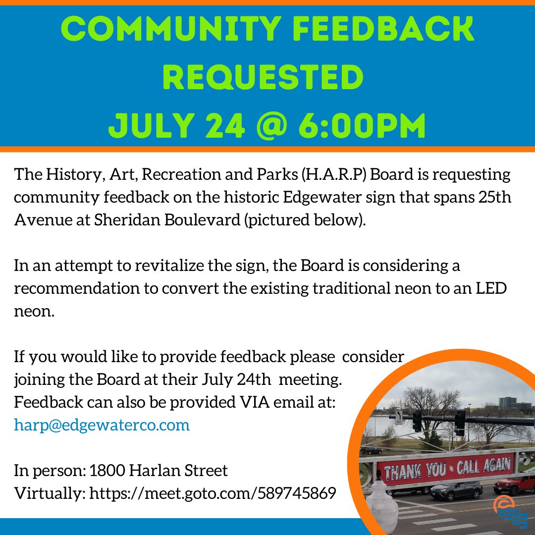 Community Feedback Request for the History, Arts, Recreation, & Parks Board